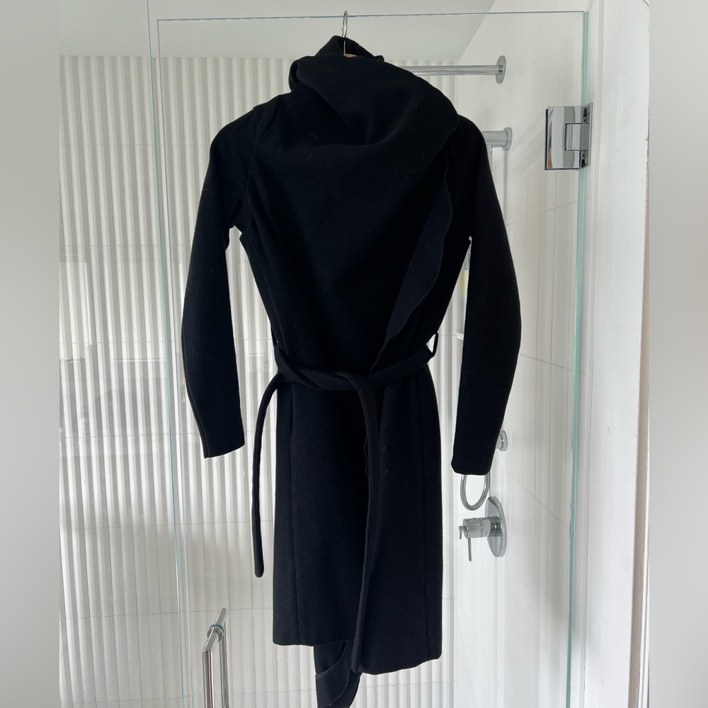 JNBY black asymmetrical wool coat. Great condition!